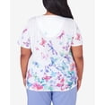 thumbnail image 5 of Alfred Dunner Womens Plus-Size  Butterfly Border Shirt Sleeve Top, 5 of 6