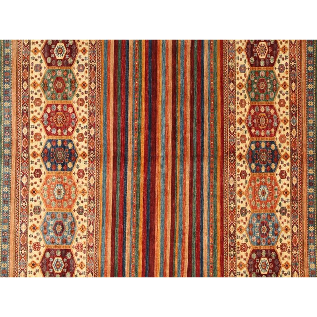 Ahgly Company Machine Washable Indoor Rectangle Contemporary Peru Brown Area Rugs, 5' x 8'
