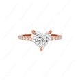 thumbnail image 6 of Cora Jewellery 2.5CT Heart Moissanite Solitaire Engagement Ring For Women, 18K Rose Gold, 6 of 8