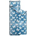 thumbnail image 2 of Pink Butterfly Geometric Pattern Teens Toddler Nap Mat with Pillow, Sleeping Mat Bag for Preschool Daycare 60"x20", 2 of 6