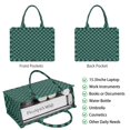 thumbnail image 1 of Large Capacity Tote Bag,Teal and Black Checkerboard Pattern Handbag Fashion Luxury Tote Bag,15.7"x13"x 5.1" Inches,Laptop Compatible, 1 of 2