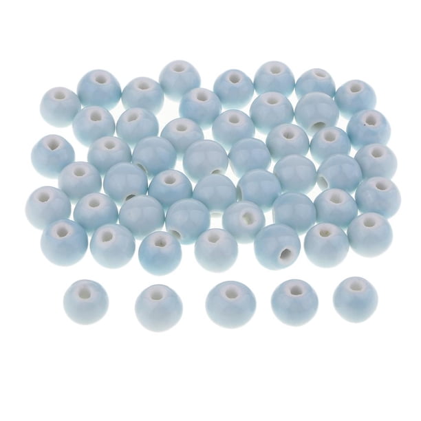 50 piezas de de cerámica espaciadoras espaciador intermedias joyería manualidades de bricolaje 12mm