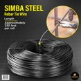 thumbnail image 4 of Alambre de corrugado SIMBA STEEL, negro, recocido suave, calibre 16, 1,6 kg, 4 of 9