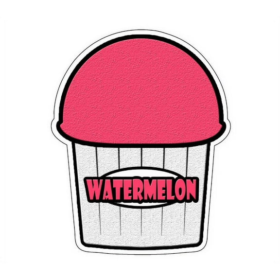 WATERMELON FLAVOR Italian Ice Decal shaved ice cart
