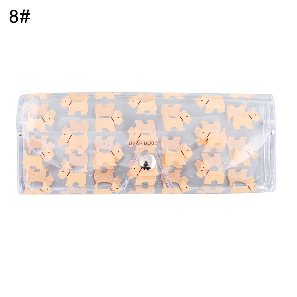 Hevirgo Transparent Cute Cartoon Animal Eyewear Glasses Case Sunglasses Protective Box Clear Plastic, Size: 15.5