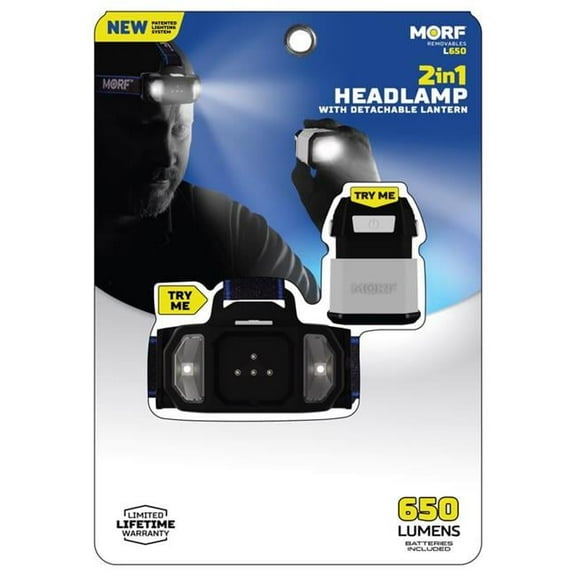 650 Lumens Morf LED Head Lamp with AA Battery - Black