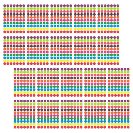 ROSENICE 1400pcs Price Tags Stickers Round Label Dot Stickers Envelopes Seal Labels Stickers