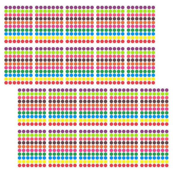 ROSENICE 1400pcs Price Tags Stickers Round Label Dot Stickers Envelopes Seal Labels Stickers