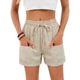 thumbnail image 3 of Women'S Shorts Casual Summer Shorts High Waisted Comfy Pull on Shorts with Pockets Color L, 3 of 9