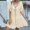 Beige, variant on Daiosportswear Women Swimsuit Cover Up Short Sleeve Bikini Coverups Crochet U-Neck Beach Dress,Cover-Up for Women Yellow 4(Free Size)
