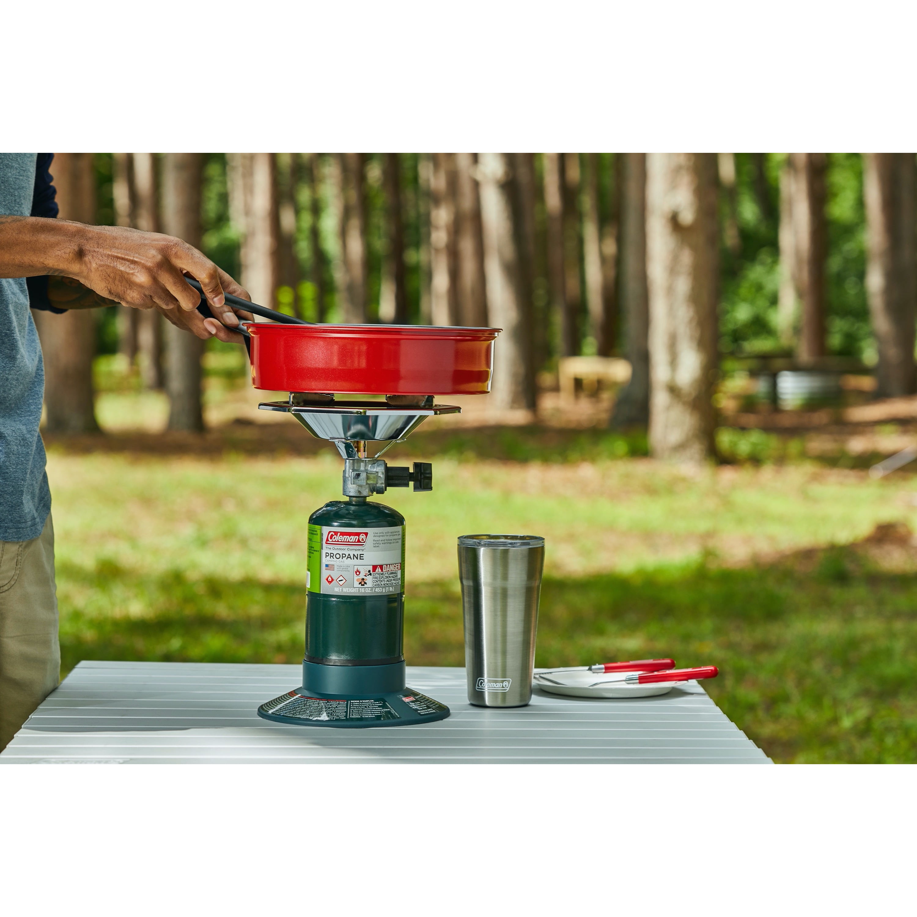 Coleman Bottle Top Propane Gas Camping Stove, 1 Burner, 10,000