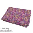 thumbnail image 5 of Paisley Floor Pillow Lounger Cover, Classic Style Motifs with Flowers Like Sun Leafs and Ornamental Shapes, Nap Mat Printed Fabric Case for 5 Pillows, 88" x 36", Multicolor, by Ambesonne, 5 of 5