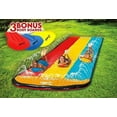 thumbnail image 5 of Intera Triple Lane Slip, Splash and Slide for Backyards | Water Splash Slide Waterslide with 3 Boogie Boards | 16 Foot Three Sliding Racing Lanes with Sprinklers | Durable Quality PVC Construction, 5 of 5
