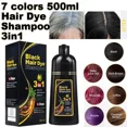 thumbnail image 3 of 500ml MEIDU Original 3in1 Hair Darkening Dye Shampoo Herbal Ingredients Color Hair Care Shampoo Gray To Black for Men Women, 3 of 3
