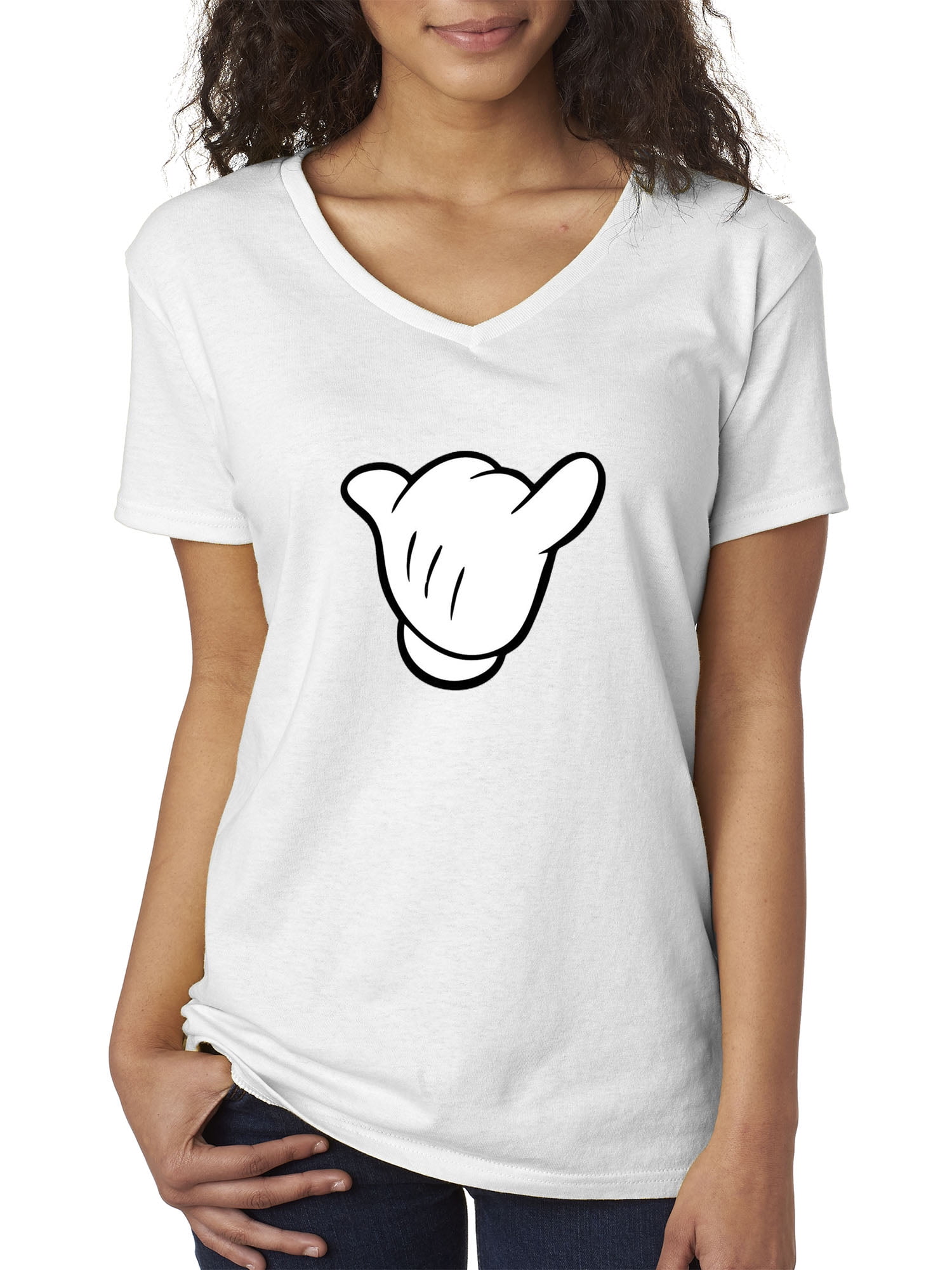 Women's V-Neck T-Shirt Shaka Hang Loose 
