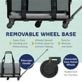 thumbnail image 2 of Katziela Quilted Chariot Pet Carrier With Removable Wheels and Double Telescopic Handle (Dark Gray) Pack 1, 2 of 7