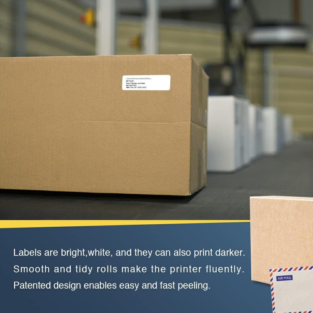 Compatible Multi-Purpose Address Labels Replacement for Brother DK-1204 (0.66 in x 2.1 in), Use with Brother QL Label Printers [10 Rolls/4000 Labels]
