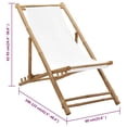 thumbnail image 4 of vidaXL Outdoor Deck Chair Bamboo and Canvas, 4 of 5