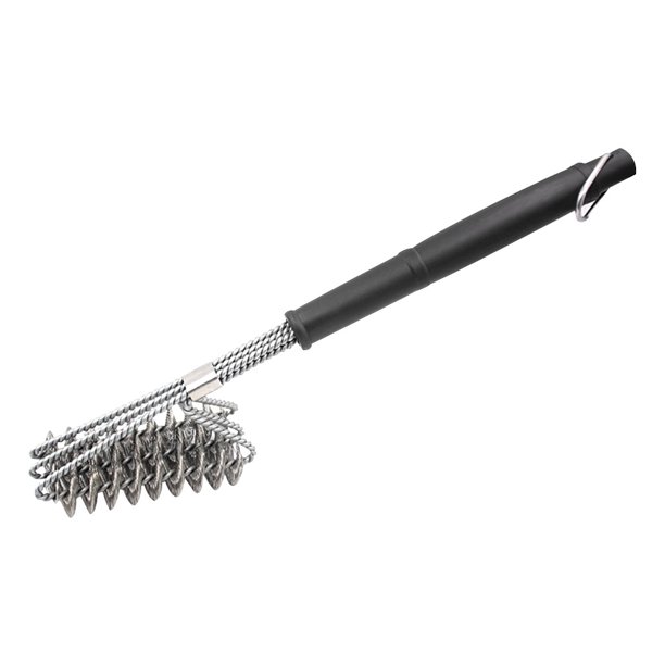 Batería de Cocina Cepillo de barbacoa de resorte de 3 cabezas Cepillo de limpieza de parrilla de barbacoa de alambre de acero inoxidable Tmvgtek Libre de BPA