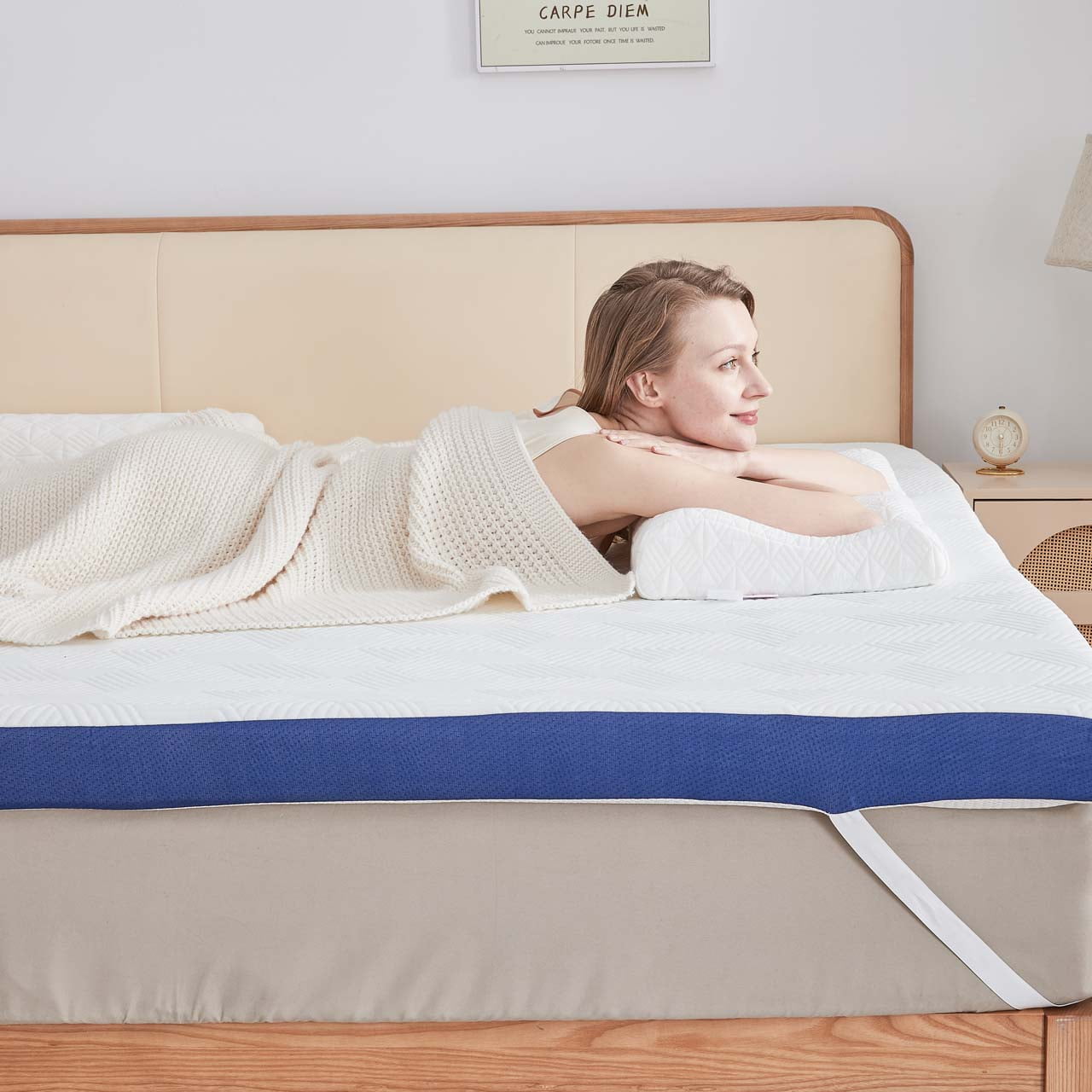 3-Level Orthopedic Memory Foam Pillow for Neck Support - Adjustable Cervical Contour Pillow (14"x24")