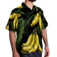 thumbnail image 2 of Banana Men's Short Sleeve Beach Shirts Poplin Spread Collar Tops Casual Printed Button Down Summer Unisex, 2 of 6