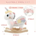 thumbnail image 4 of FUNLIO Unicorn Baby Rocking Horse, Rainbow Fairy for Toddlers 6-36 Months, White, 4 of 7