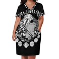 thumbnail image 3 of Serie RPG Class: Paladin - Vestido suelto con bolsillo y texto blanco Vestido de dama de honor mujer Ropa mujer, 3 of 7