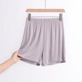 thumbnail image 2 of Inleife Women's Summer Elastic Waist Thin Quarter Shorts Color Thin Style Casual Pajamas Loose Size Home Pants, 2 of 6