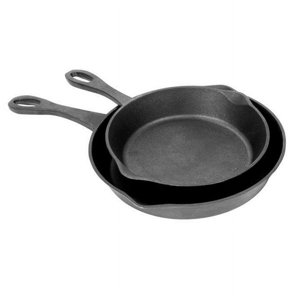 Bayou Classic 7457 2 Piece Skillet Set - 8 & 10 in.
