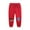 Red, variant on Girls Sweatpants Toddler Cartoon Embroidered Drawstring Trousers Sports Casual Comfy Ankle Sweat Pants Size 3-4 Y