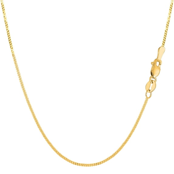10k Yellow Gold Gourmette Chain Necklace, 1.0mm, 16"