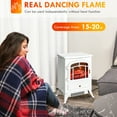 22" Electric Fireplace Heater, Freestanding Fire Place Stove with