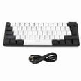 thumbnail image 2 of Clavier de Jeu Mécanique Portable, Rétroéclairé par DEL Compact 61 Touches Petit Clavier Filaire avec Multiples Modes RVB Compatible avec pour 98 NT 2000, pour OS X Ordinateur Portable PC, 2 of 7
