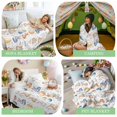 thumbnail image 6 of Throw Blanket Fleece Throw Blanket 50x60in, Watercolor Easter Egg Rabbit on White Soft Lightweight Bed Blankets Spring Leaves Fuzzy Couch Blankets for All Season, 6 of 9