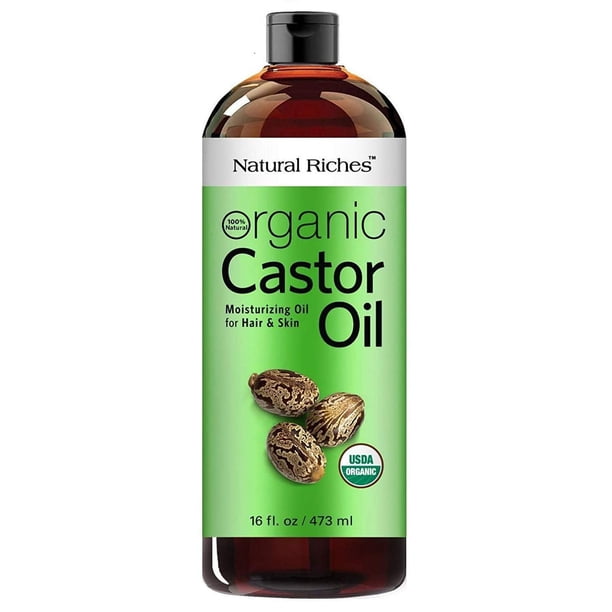 Aceite de ricino Natural Riches orgánico prensado en frío, 480 ml