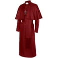 thumbnail image 3 of Disfraz de sacerdote medieval, disfraz de sacerdote de la iglesia católica, disfraz de sacerdote, papa, pastor, misa, túnica de misionero, sotana del clero, 3 of 5
