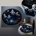 thumbnail image 3 of 3D Halloween Round Rug, Illusion Halloween Round Mat, Funny Rug with Non-Slip Soft Visual Effect Door Mat for Living Room Indoor Decor, 3 of 5