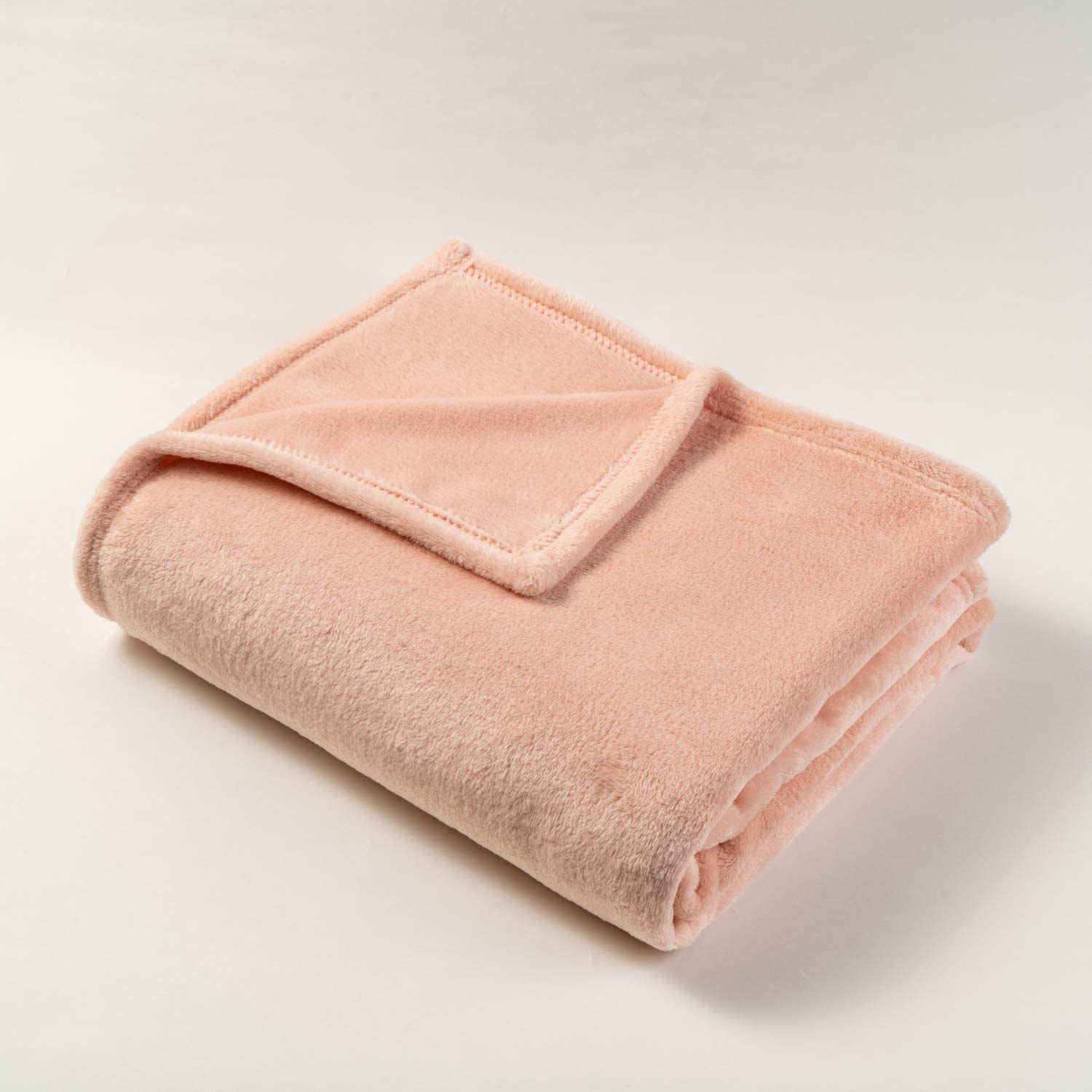 Flannel Blanket Fleece Throw King Size Blush Rose Pink All Season Lightweight Plush Cozy Super Soft Luxury Couch Sofa Bed Blanket