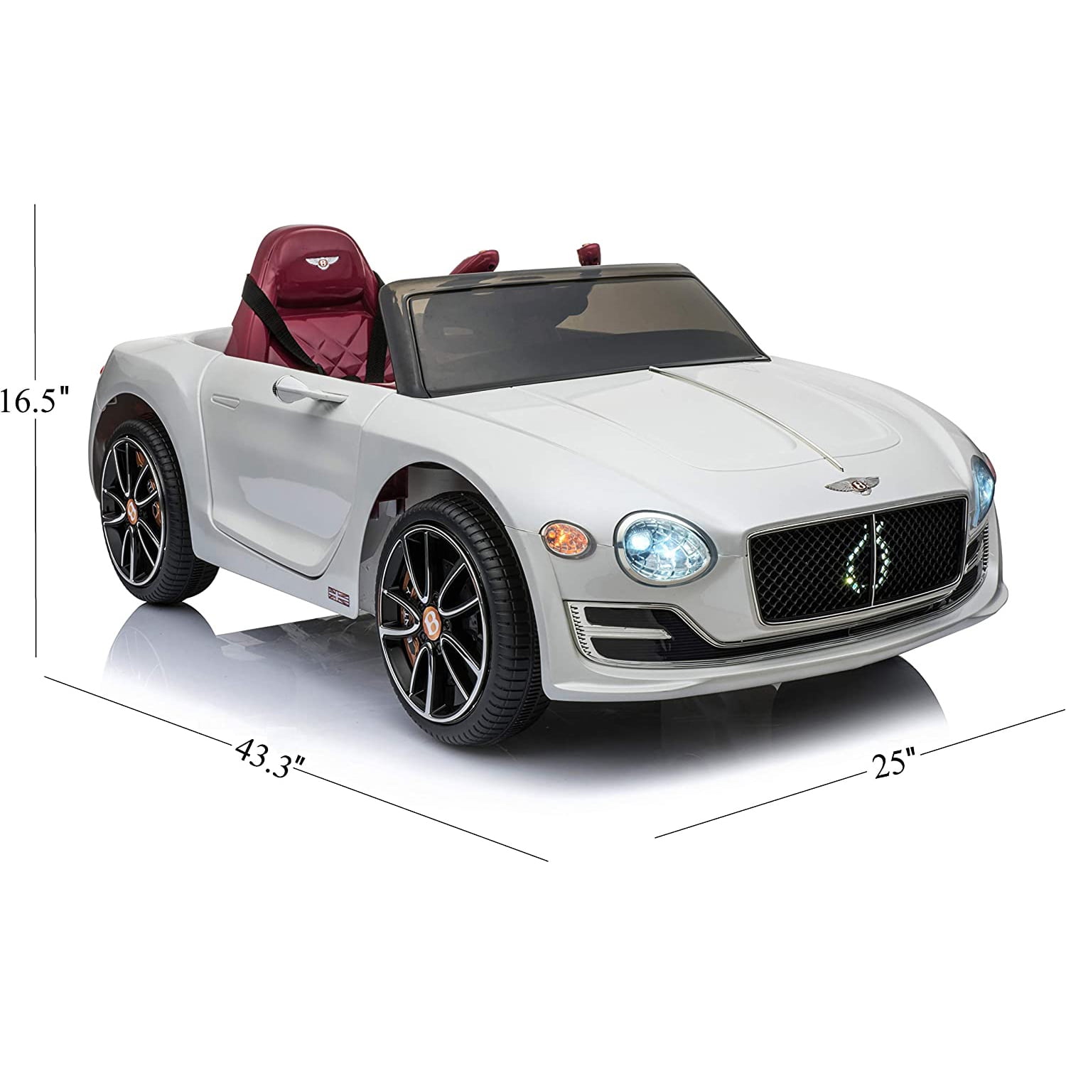 CIPACHO 12 V Powered Ride On Car, Licensed Battery Electric Car for Kids, Longer Playtime, Luxury Ride on Toys, White CIPACHO 12 V Powered Ride On Car, Licensed Battery Electric Car for Kids, Longer Playtime, Luxury Ride on Toys, White