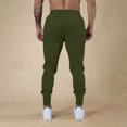 thumbnail image 6 of Havenx Sweatpants for Men Tapered Legs Drawstring Jogging Pants with Pockets Elastic Waist Open Bottom Sweatpant Athletic Comfy Y2k Fall Winter Loose Fit Trousers,Camouflage Green L, 6 of 8