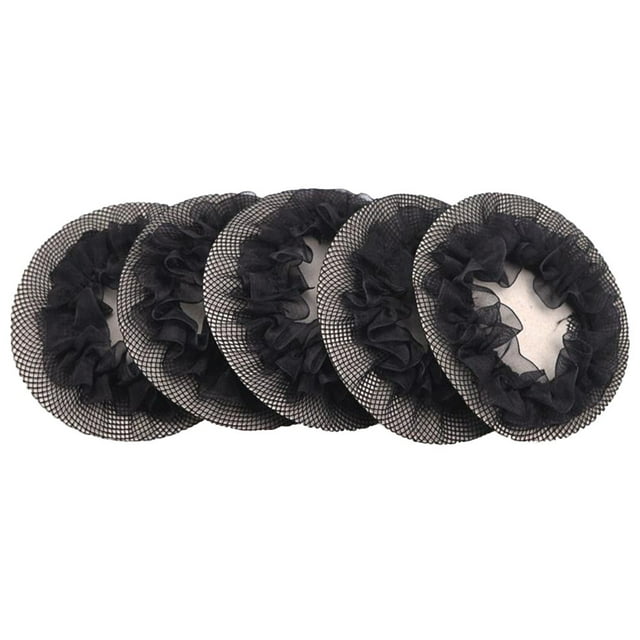 SHISUYAN Ensemble de 5 Pcs Filet Invisible Ornements pour Cheveux Accessoires de Couverture de Chignon pour Femmes Filles Noir
