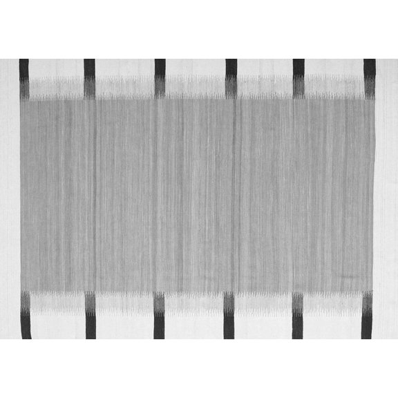 Ahgly Company Indoor Rectangle Abstract Gray Contemporary Area Rugs, 2' x 4'