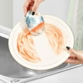 thumbnail image 5 of 3PCS Dish Cleaning Sponge Scrubs Dish Pad for Wash Dish for Non-Stick & Delicate Cookware Watercolor Ink Splashes Pattern, 5 of 7