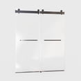 thumbnail image 6 of BARONAGE 68-72" W x 76" H Double Sliding Shower Door with Soft-Close Buffer, Frameless Shower Doors with 3/8" (10mm) Thick Tempered Glass, Matte Black, 6 of 12