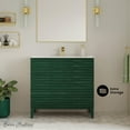 thumbnail image 2 of Cascade 36" Freestanding Bathroom Vanity in Green Oak with Sink Top, 2 of 12