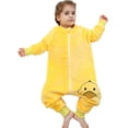 thumbnail image 3 of ATAIKU Toddler Sleeping Sack 9M-6T Winter Warm Flannel 2-Way Zipper Baby Sleep Sack with Feet, Infant Animal Duck Wearable Blanket, 3 of 10
