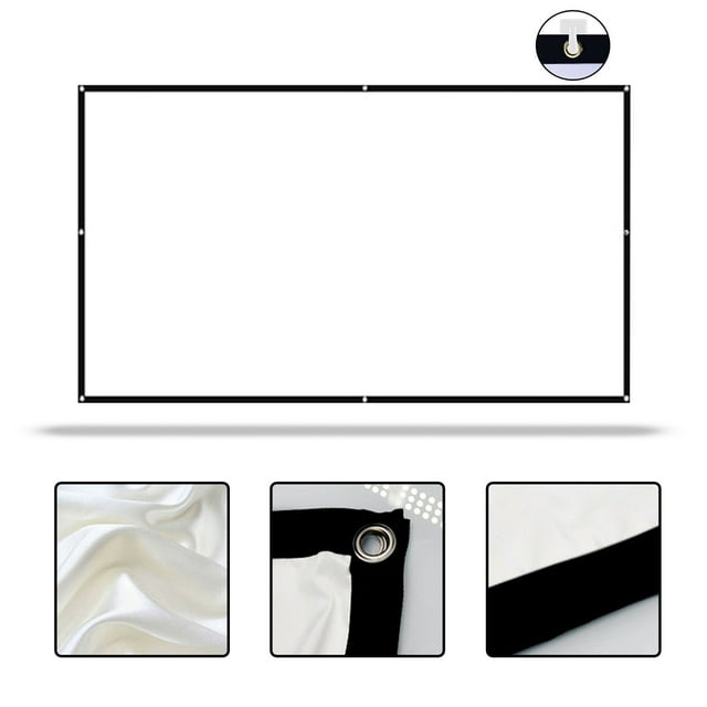Écran de Projecteur Écran de Projecteur de Film 16:9 Pliable et Portable Anti-Renversement Projection Intérieure Extérieure Double Face Écran de Projecteur Vidéo pour Maison, Fête, Camp