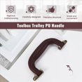 thumbnail image 5 of Brown Leather Guitar Musical Instrument Box Luggage Toolbox Trolley Case Handle, 5 of 10