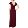 thumbnail image 2 of Alex Evenings Women's Long Cowl Neck A-Line Dress, Merlot Wine, 18, 2 of 2
