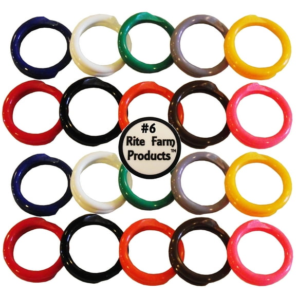 20 MULTI COLORED #6 LEG BANDS 3/8" CHICKEN POULTRY CHICK QUAIL PIGEON DUCK GOOSE